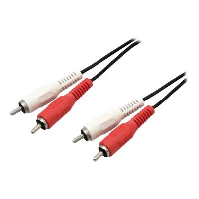 3700224708214-MCL Samar - câble audio/stéréo 2 prises RCA (M)/(M) - 10 m-Angle droit-0