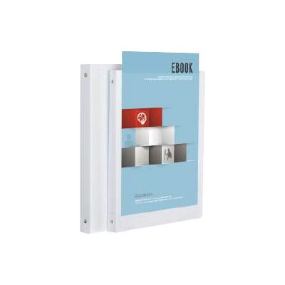 3045050008177-Classeur à anneaux personnalisable - Dos 20 mm - A4 - pour 100 feuilles - blanc-Angle gauche-0