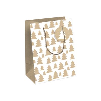 5033601497790-Clairefontaine Lovely Home Green Medium - Sac cadeau blanc - 21,5 cm x 10,2 cm x 25,3 cm-Angle gauche-0