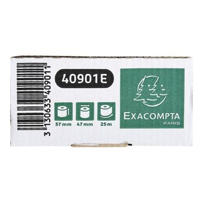 3130633409011-Exacompta - 10 Bobines papier thermique - Rouleau de 57 x 47 x 12 mm - 25 m-Droite-9