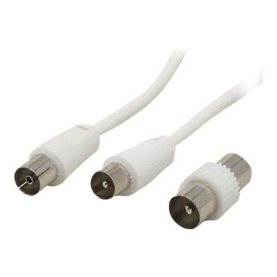 3700224739706-MCL Samar - rallonge de câble d'antenne 9,5mm (M)/(F) + adaptateur (M)/(M) - 10 m-Angle droit-0