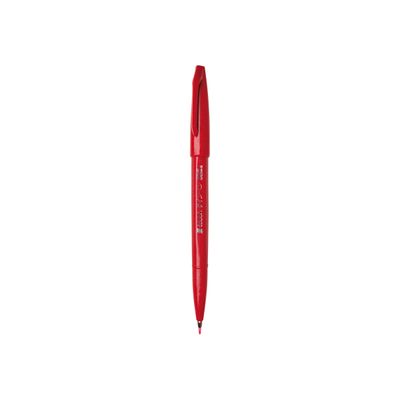4902506287069-Pentel - Feutre pinceau à pointe souple - rouge-Avant-0