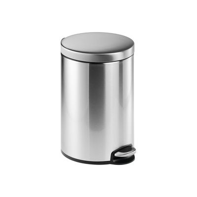 4005546301976-Durable - Poubelle à pédale 12L - acier inoxydable-Angle gauche-0