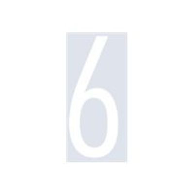 8711234017260-Pickup Home 3D Oslo - Étiquette autocollante 90 mm - Chiffre 6 - blanc-Avant-0