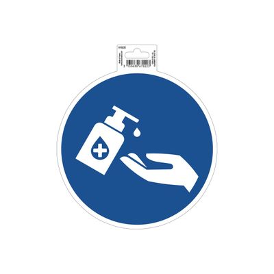 3130630670223-Exacompta - Pictogramme - gel mains obligatoire - 200 x 200 mm - bleu-Avant-0