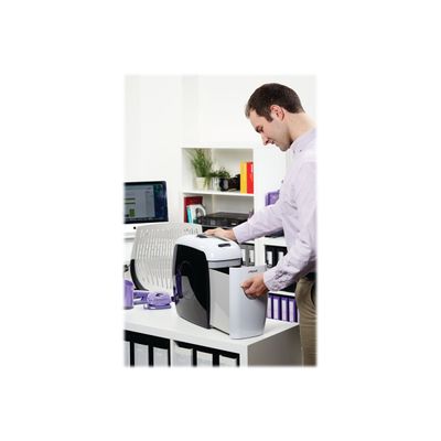 5028252247313-Rexel Style+ - destructeur de documents coupe croisée - 7 feuilles - Corbeille 12 litres-Angle gauche-2