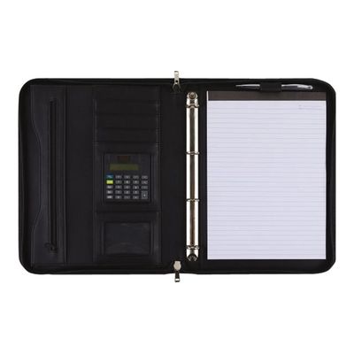 3108724259029-Oberthur Monza - Conférencier A4 zippé - noir-Avant-1