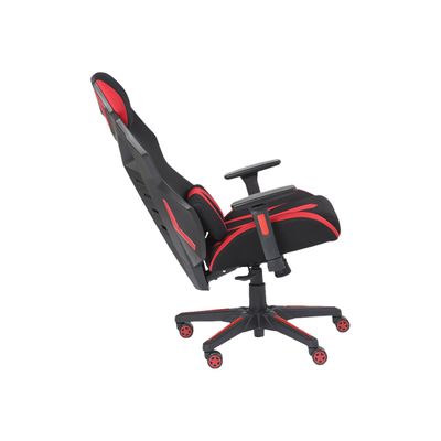 3701338800702-Fauteuil gamer POPER-M - accoudoirs réglables - noir et rouge-Gauche-6