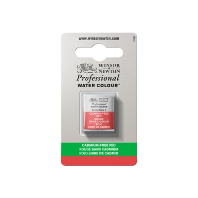 0884955062999-Winsor & Newton Professional Water Colour - peinture - aquarelle - rouge sans cadmium - demi-plate-Avant-0