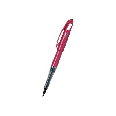 3474371960046-Pentel Tradio Brillant - Feutre plume - corps rose-Angle gauche-0