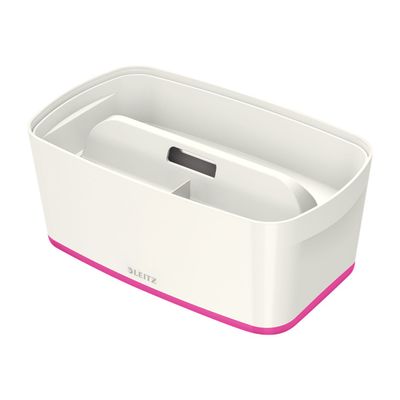 4002432116515-Leitz MyBox - Boîte de rangement petit format - blanc/rose-Angle droit-0