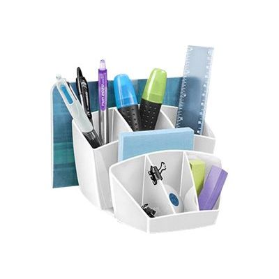 3462159017334-Protect by CEP - Multipot à crayons 8 compartiments - blanc-Angle gauche-0
