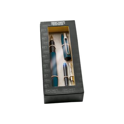 4014421260819-Online Slope - Coffret stylo plume bleu nuit-Angle gauche-0