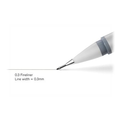 0884955070161-Winsor & Newton - Feutre fin 0,3 mm - gris-Gros plan-2