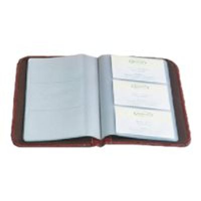 5412303371667-Brepols Palermo - Classeur pour cartes de visite - pour 144 cartes - rouge-Avant-0