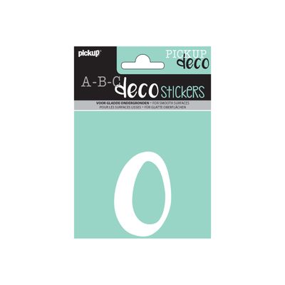 8711234004048-Pickup Déco Zoé - Étiquette autocollante 110 mm - Lettre O - blanc-Avant-0