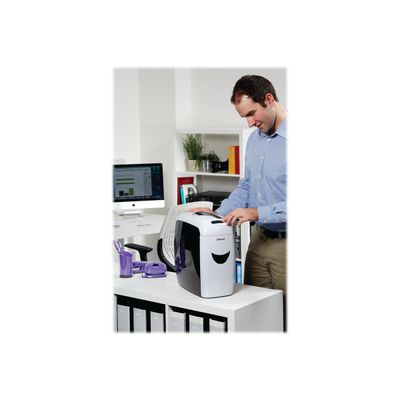 5028252247313-Rexel Style+ - destructeur de documents coupe croisée - 7 feuilles - Corbeille 12 litres-Angle gauche-3