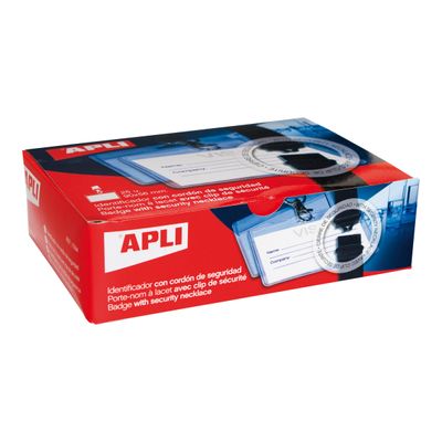 8410782117445-Apli Agipa - 25 Portes-badge avec cordon - 90 x 56 mm - transparent-Angle gauche-0