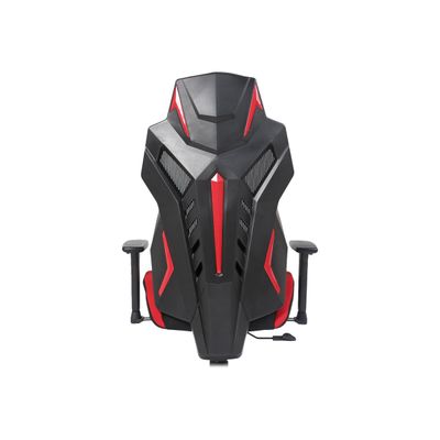 3701338800702-Fauteuil gamer POPER-M - accoudoirs réglables - noir et rouge-Gros plan-8