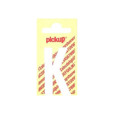 8711234222107-Pickup - Étiquette autocollante - 90 mm - Lettre K - blanc mat-Avant-0