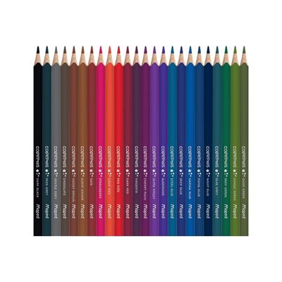 3154148320722-Maped Color'Peps Star - crayon de couleur - magenta, turquoise, vert olive, bleu acier, argent, rouge foncé, or, fuchsia, abricot, crème, cannelle, Sienne brulée, bleu ciel, jaune citron, blush, corail, vert pomme, gris-bleu, rose pa-Avant-0