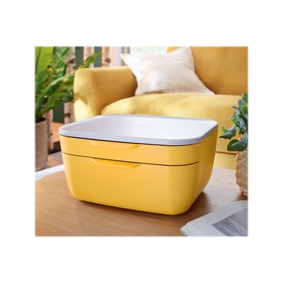 4002432124756-Leitz Cosy - Bloc de classement plastique - 2 tiroirs - jaune-Angle droit-5