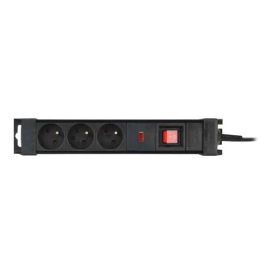 3700224762391-MCL PPS-03PI - Multiprise parafoudre 3 prises avec interrupteur - parasurtenseur 3500 W-Avant-0
