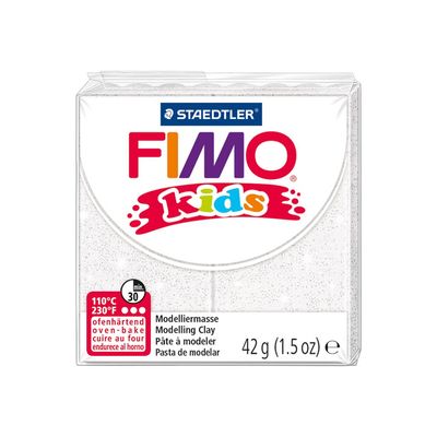 4007817805152-Pâte Fimo Kids  - Blanc Pailleté - 42G-Angle droit-1