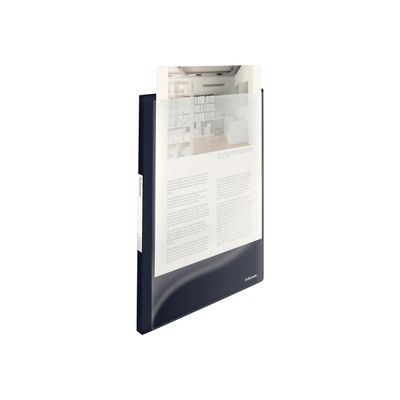 4049793028323-Esselte Vivida Panorama - porte vues - A4 - pour 40 feuilles - noir translucide-Angle gauche-0