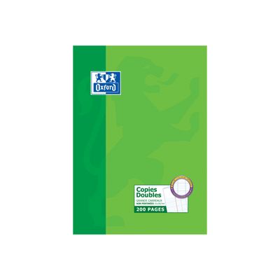 3020126874733-Oxford - copies doubles - 200 pages - A4 - grands carreaux (Seyes) - non perforées-Avant-0