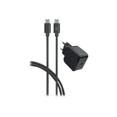 3571211455943-BigBen - chargeur secteur pour smartphone + câble USB-C - noir - 25 Watt-Angle droit-0