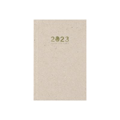 3664447132617-Oberthur - agenda de poche recyclé - 90 x 165 mm - beige-Avant-0