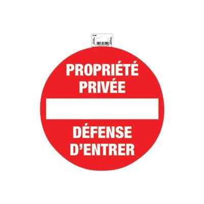 3130630671015-Exacompta - Panneau Défense d'entrer/propriété privée - 20 cm de diamètre-Avant-0