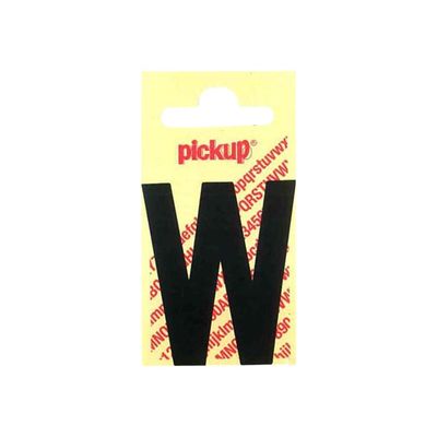 2012349362365-Pickup - Étiquette autocollante - 90 mm - Lettre W - noir mat-Avant-0