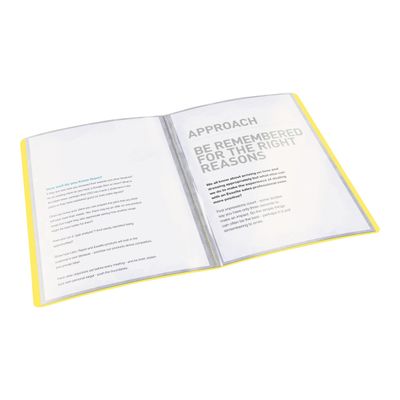 4049793028170-Esselte Vivida - porte vues - A4 - pour 40 feuilles - jaune vif-Angle gauche-2