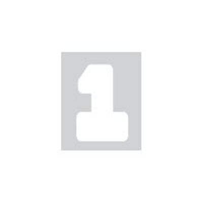 8711234002372-Pickup Déco Anna - Étiquette autocollante 60 mm - Chiffre 1 - blanc-Avant-0