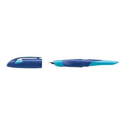 4006381485517-STABILO EASYbirdy - stylo plume - bleu roi-Angle gauche-0