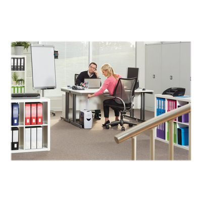 5028252247313-Rexel Style+ - destructeur de documents coupe croisée - 7 feuilles - Corbeille 12 litres-Angle gauche-1