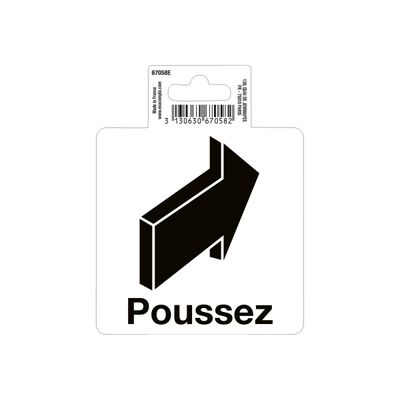 3130630670582-Exacompta - Pictogramme adhésif "poussez" - 100 x 100 mm-Avant-0