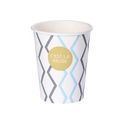 3504083141058-CGMP - 50 Gobelets en carton 24 cl -Taille 5.5 cm - hauteur 9.1 cm-Angle droit-0