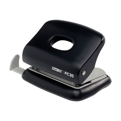 7313467218004-Rapid Fashion FC20 - Perforateur - 20 feuilles / 2 mm - métal  - noir-Angle gauche-1