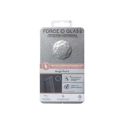3571211397472-Force Glass - protection d'écran - verre trempé pour Pixel 3-Avant-2