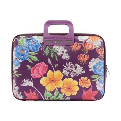 8059395580903-Bombata Peonia-Pivoine - Sacoche pour ordinateur portable 15" - prune-Avant-0