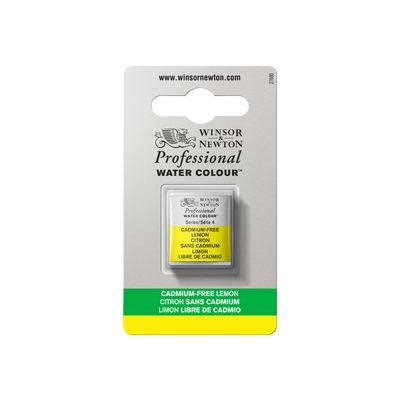 0884955062944-Winsor & Newton Professional Water Colour - peinture - aquarelle - citron sans cadmium - demi-plat-Avant-0
