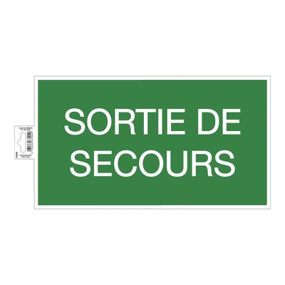 3130630670049-Exacompta - Panneau de signalisation adhésif - Issue de secours - 35 cm de diamètre-Avant-0