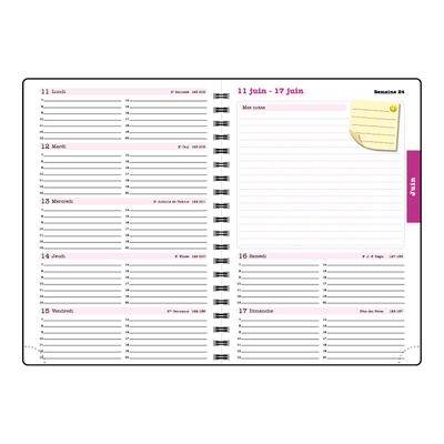 3660942078108-Agenda Sophie Adde - 1 semaine sur 2 pages - 15 x 21 cm - oiseaux - Exacompta-Avant-1