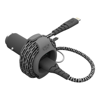 3571211390008-BigBen Force Power - chargeur allume-cigare pour smartphone - 1 USB A + 1 USB C + smart com-Angle gauche-1