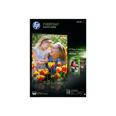 0829160102795-HP - Papier photo semi-glacé - A4 - 200 g/m² - 25 feuilles-Avant-0