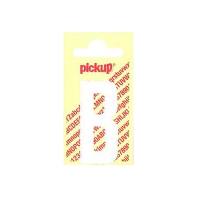 0400002420064-Pickup - Étiquette autocollante - 150 mm - Lettre B - blanc mat-Avant-0