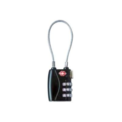 3457701955042-Wonday - Cadenas à combinaison 3 chiffres + câble - noir-Avant-0